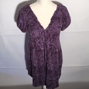 Cute Purple Short Sleeve Top